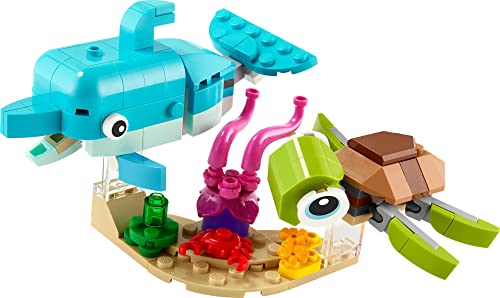 LEGO® Creator 3in1 Dolphin and Turtle 31128 Building Kit; Features a Baby Dolphin and Baby Sea Turtle; Creative Gift for Kids Aged 6+ Who Love Imaginative Play (137 Pieces) - Image 6