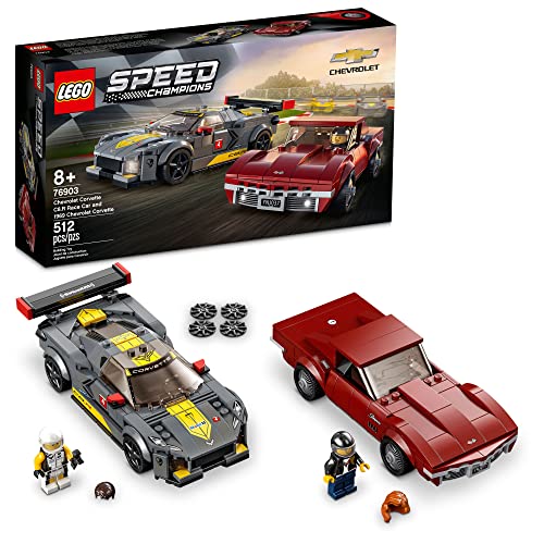 LEGO® Speed Champions Chevrolet Corvette C8.R Race Car and 1969 Chevrolet Corvette 76903 Building Kit; New 2021 (512 Pieces)