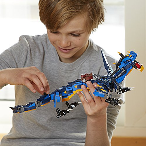 LEGO® NINJAGO Masters of Spinjitzu: Stormbringer 70652 Ninja Toy Building Kit with Blue Dragon Model for Kids, Best Playset Gift for Boys (493 Pieces) (Discontinued by Manufacturer) - Image 8