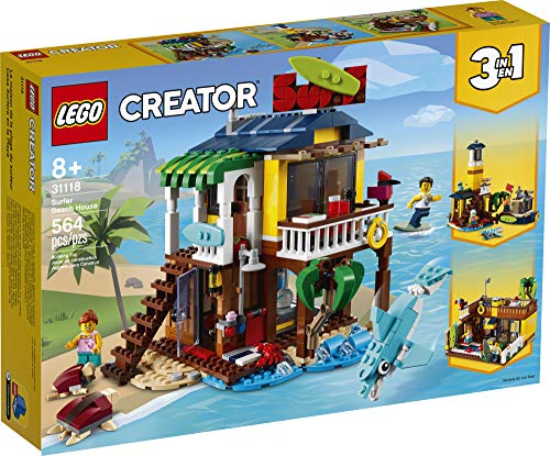 LEGO® Creator 3in1 Surfer Beach House 31118 Building Kit Featuring Beach Hut and Animal Toys, New 2021 (564 Pieces) - Image 5