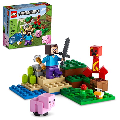 LEGO® Minecraft The Creeper Ambush 21177 Building Kit; Gaming Adventure Playset; Fun, Creative Toy for Kids Aged 7+ (72 Pieces)