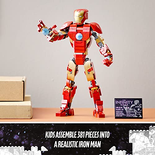 LEGO® Marvel Iron Man Figure 76206 Building Kit; Realistic Model for Play and Display Based on Iron Man from Marvel Studios’ Avengers: Age of Ultron; Collectible Gift for Kids Aged 9+ (381 Pieces) - Image 3