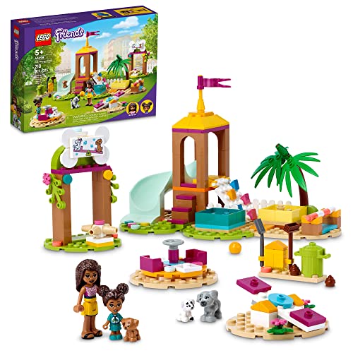 LEGO® Friends Pet Playground 41698 Building Kit Designed to Grow Imaginations; Animal Playset Comes with Andrea and 3 Dog Toys; Creative Birthday Gift Idea for Kids Aged 5 and up (210 Pieces)