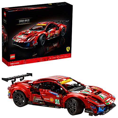 LEGO® Technic Ferrari 488 GTE “AF Corse #51” 42125 Building Kit; Make a Faithful Version of The Famous Racing Car, New 2021 (1,677 Pieces)