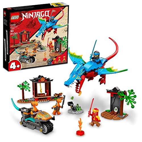LEGO® NINJAGO Ninja Dragon Temple 71759 Ninja Building Toy Set for Boys, Girls, and Kids Ages 4+ (161 Pieces)