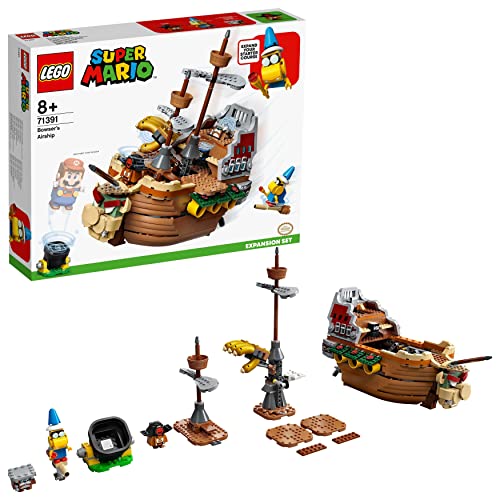 LEGO® 71391 Super Mario Bowser's Airship Expansion Set, Collectible Buildable Game, Toy Ship for Kids with 3 Figures, Girls & Boys Gifts Age 8 Plus