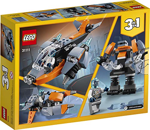 LEGO® Creator 3in1 Cyber Drone 31111 3in1 Toy Building Kit Featuring a Cyber Drone, Cyber Mech and Cyber Scooter, New 2021 (113 Pieces) - Image 4