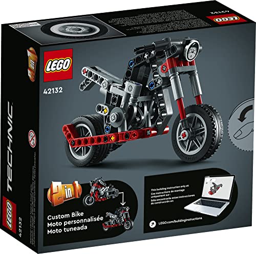 LEGO® Technic Motorcycle 42132 Model Building Kit; Give Kids a Treat with This Motorcycle Model; 2-in-1 Toy for Kids Aged 7+ (163 Pieces) - Image 4