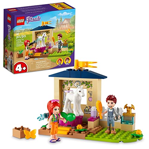 LEGO® Friends Pony-Washing Stable 41696 Building Toy Set for Girls, Boys, and Kids Ages 4+ (60 Pieces)