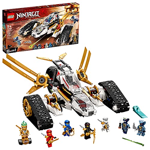 LEGO® NINJAGO Legacy Ultra Sonic Raider 71739 Building Kit with a Motorcycle, Plane and Collectible Minifigures; New 2021 (725 Pieces)