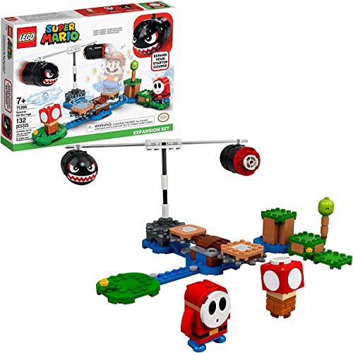 LEGO® Super Mario Boomer Bill Barrage Expansion Set 71366 Building Kit; Toy for Kids to Add to Their Super Mario Adventures with Mario Starter Course (71360) Playset (132 Pieces)