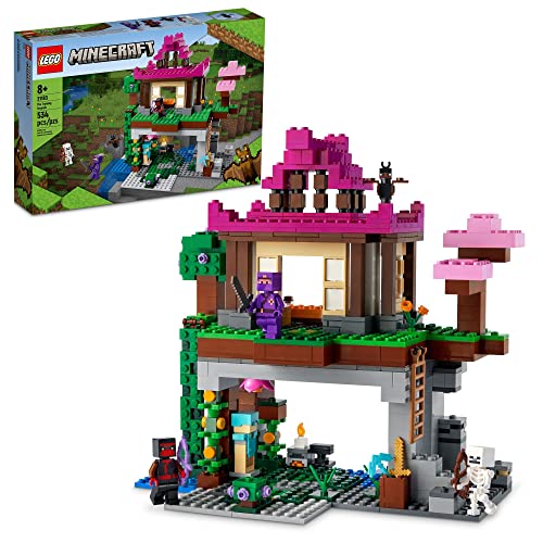 LEGO® Minecraft The Training Grounds 21183 Building Kit; Minecraft House Dojo and Cave Toy with Iconic Characters – a Ninja, Rogue, Skeleton and a Bat; Great Gift for Kids Aged 8+ (537 Pieces)