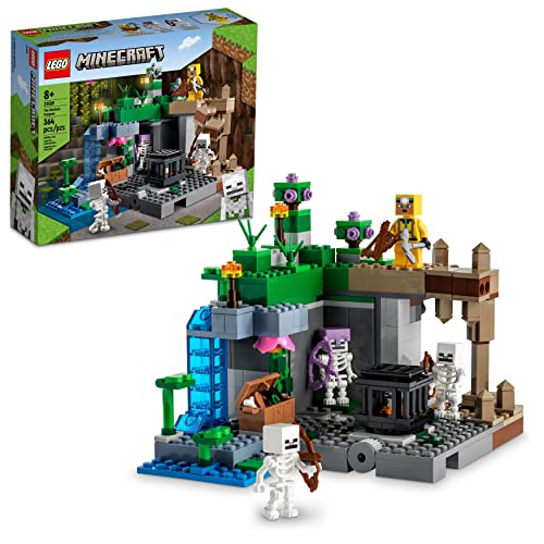 LEGO® Minecraft The Skeleton Dungeon 21189 Building Toy Set for Kids, Boys, and Girls Ages 8+; Includes a Spawner and Cave Explorer; Fun Gaming Gift (364 Pieces)