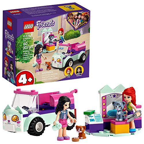 LEGO® Friends Cat Grooming Car 41439 Building Kit; Collectible Toy That Makes a Great Holiday or Birthday Gift Idea, New 2021 (60 Pieces)