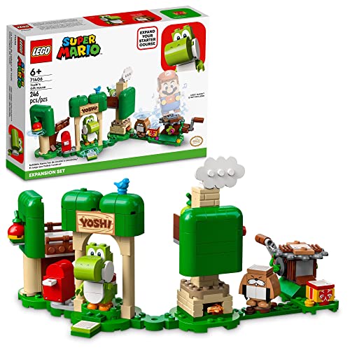 LEGO® Super Mario Yoshi’s Gift House Expansion Set 71406 Building Toy Set for Kids, Boys, and Girls Ages 6+ (246 Pieces)