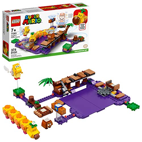 LEGO® Super Mario Wiggler’s Poison Swamp Expansion Set 71383 Building Kit; Unique Gift Toy Playset for Creative Kids, New 2021 (374 Pieces)