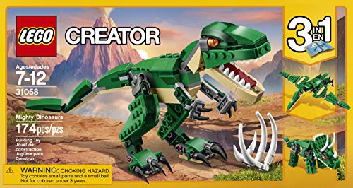 LEGO® Creator Mighty Dinosaurs 31058 Build It Yourself Dinosaur Set, Create a Pterodactyl, Triceratops and T Rex Toy (174 Pieces) - Image 6
