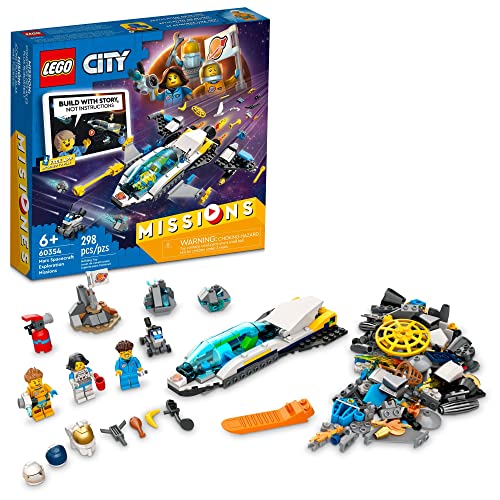 LEGO® City Mars Spacecraft Exploration Missions 60354 Interactive Digital Building Toy Set for Kids, Boys, and Girls Ages 6+ (298 Pieces)