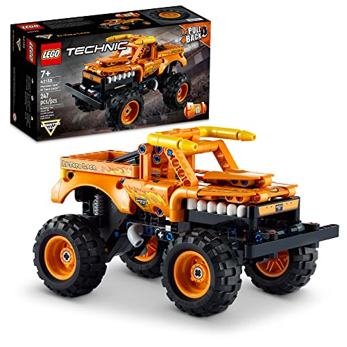 LEGO® Technic Monster Jam El Toro Loco 42135 Model Building Kit; A 2-in-1 Pull-Back Toy for Kids Who Love Monster Trucks; Makes A Great Birthday Gift for Monster Truck Fans; for Ages 7+ (247 Pieces)