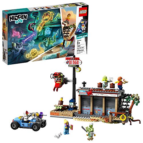 LEGO® Hidden Side Shrimp Shack Attack 70422 Augmented Reality [AR] Building Set with Ghost Minifigures and Toy Car for Ghost Hunting, Tech Toy for Boys and Girls (579 Pieces)