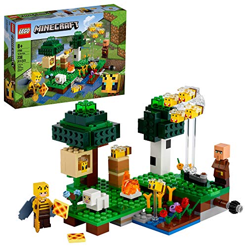 LEGO® Minecraft The Bee Farm 21165 Minecraft Building Action Toy with a Beekeeper, Plus Cool Bee and Sheep Figures, New 2021 (238 Pieces),Multicolor