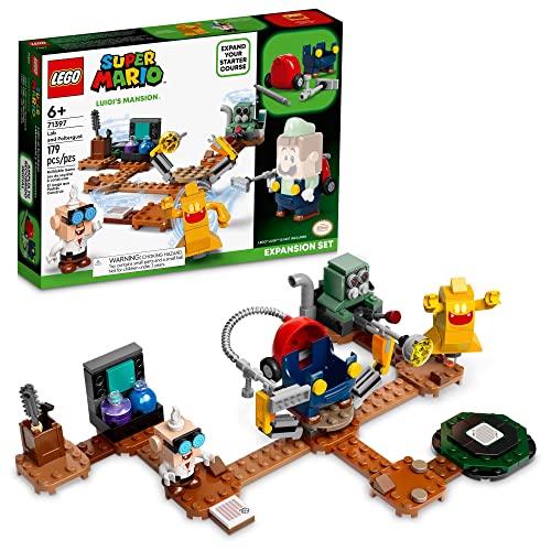 LEGO® Super Mario Luigi’s Mansion Lab and Poltergust Expansion Set 71397 Building Kit for Kids Aged 6 and up (179 Pieces)