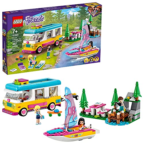 LEGO® Friends Forest Camper Van and Sailboat 41681 Building Kit; Forest Toy; New 2021 (487 Pieces)