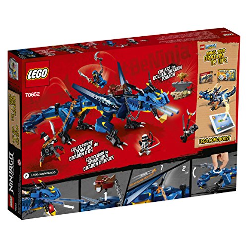 LEGO® NINJAGO Masters of Spinjitzu: Stormbringer 70652 Ninja Toy Building Kit with Blue Dragon Model for Kids, Best Playset Gift for Boys (493 Pieces) (Discontinued by Manufacturer) - Image 2