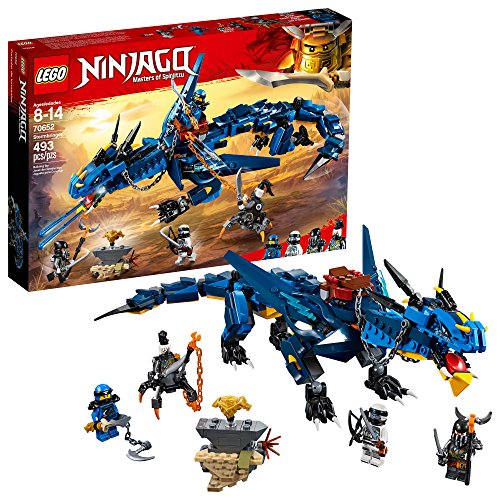 LEGO® NINJAGO Masters of Spinjitzu: Stormbringer 70652 Ninja Toy Building Kit with Blue Dragon Model for Kids, Best Playset Gift for Boys (493 Pieces) (Discontinued by Manufacturer)
